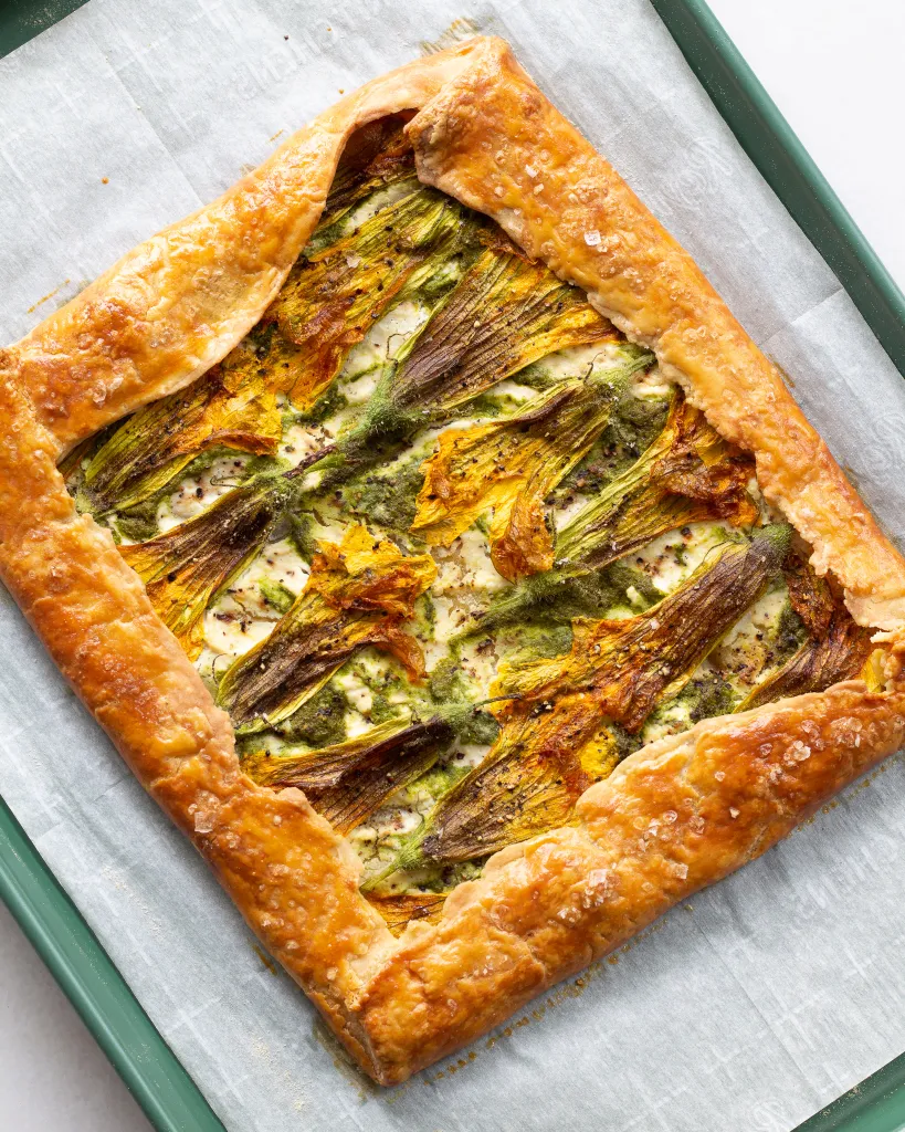 Finished Squash Blossom Tart