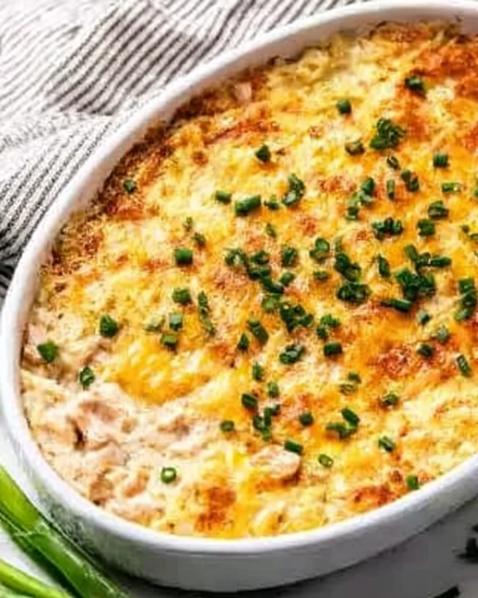 Crab dip with crackers.