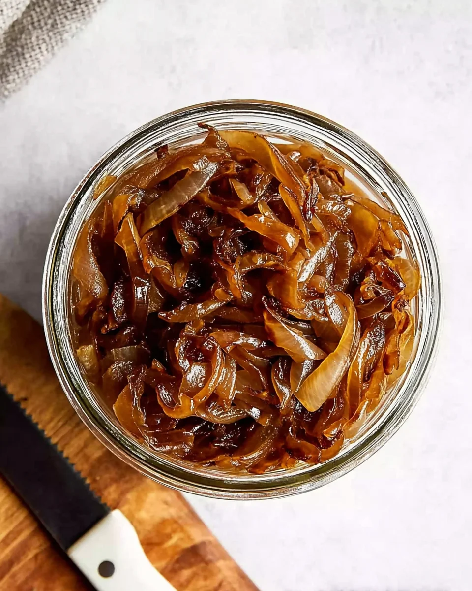 Step three of French onion dip: cool and chop the onions.