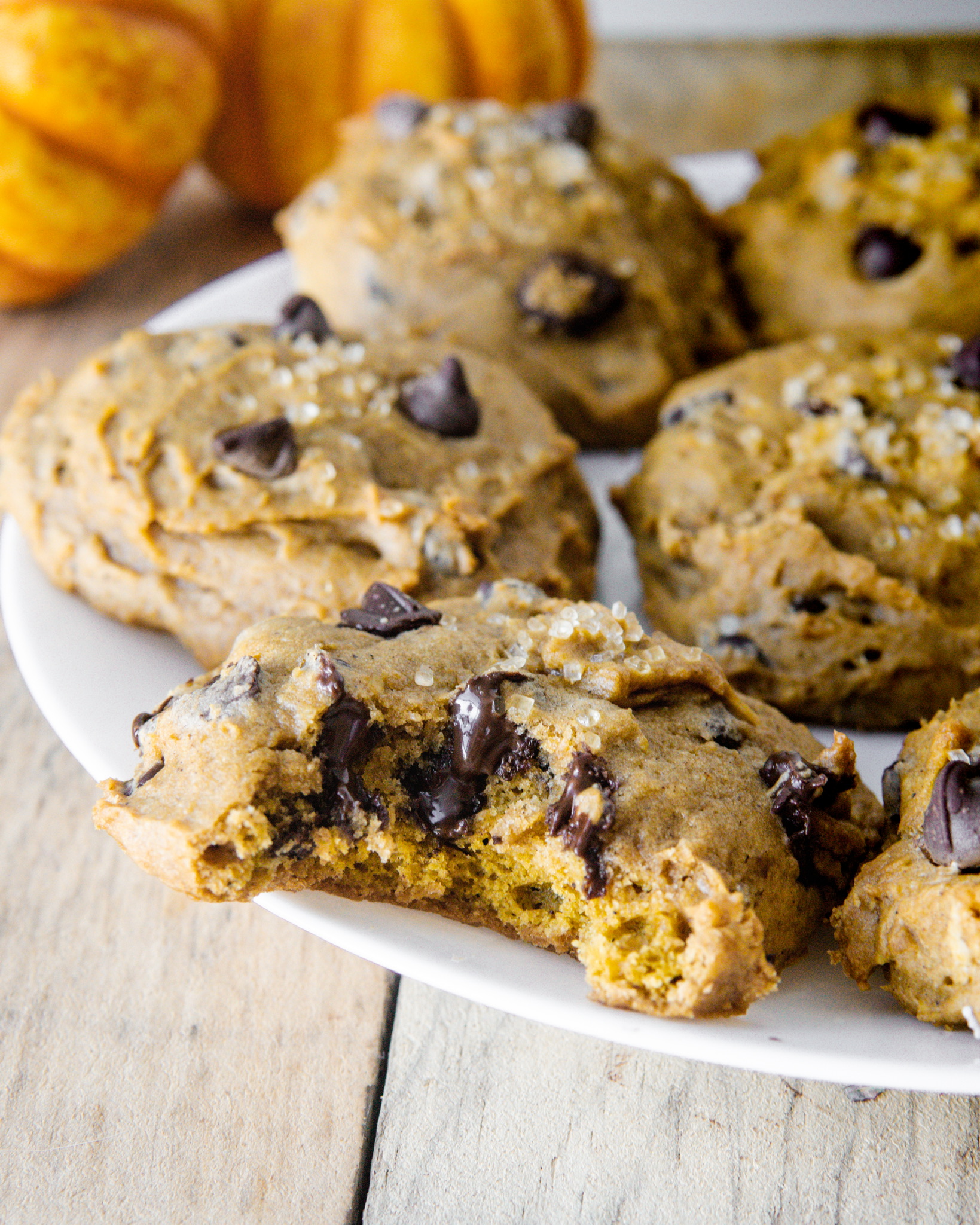 Soft Pumpkin Chocolate Chip Cookies