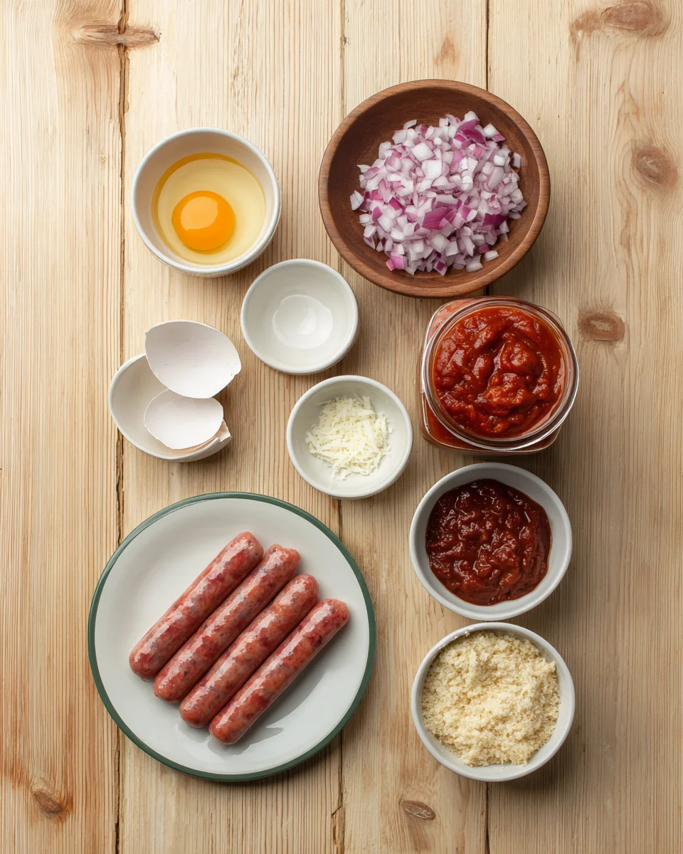 Ingredients for Sausage Breakfast Pizza