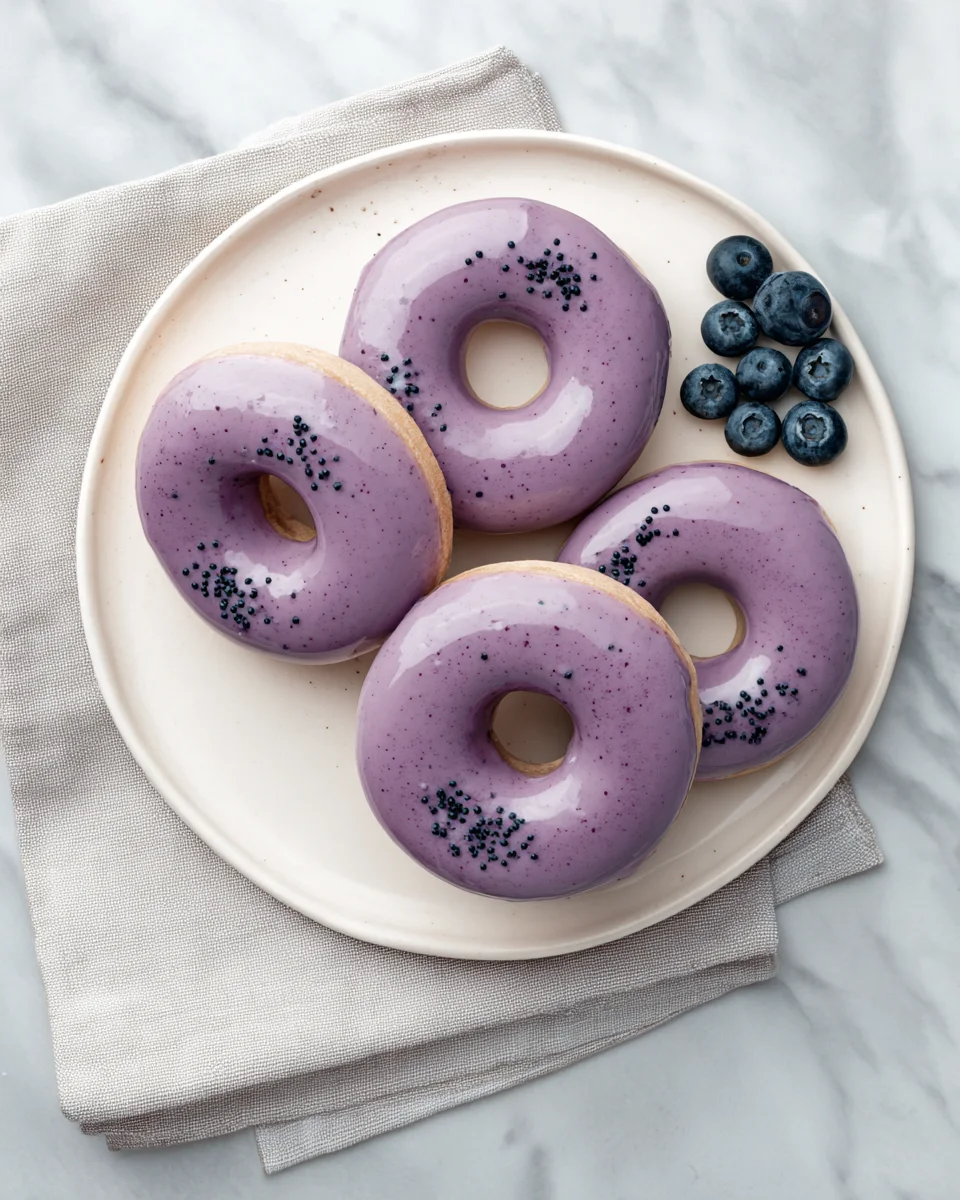 Baked Blueberry Cake Donuts
