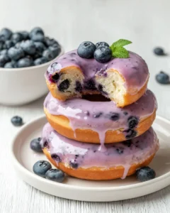 Baked Blueberry Cake Donuts
