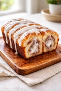 Final plated Dollywood Cinnamon Bread served as a hero shot