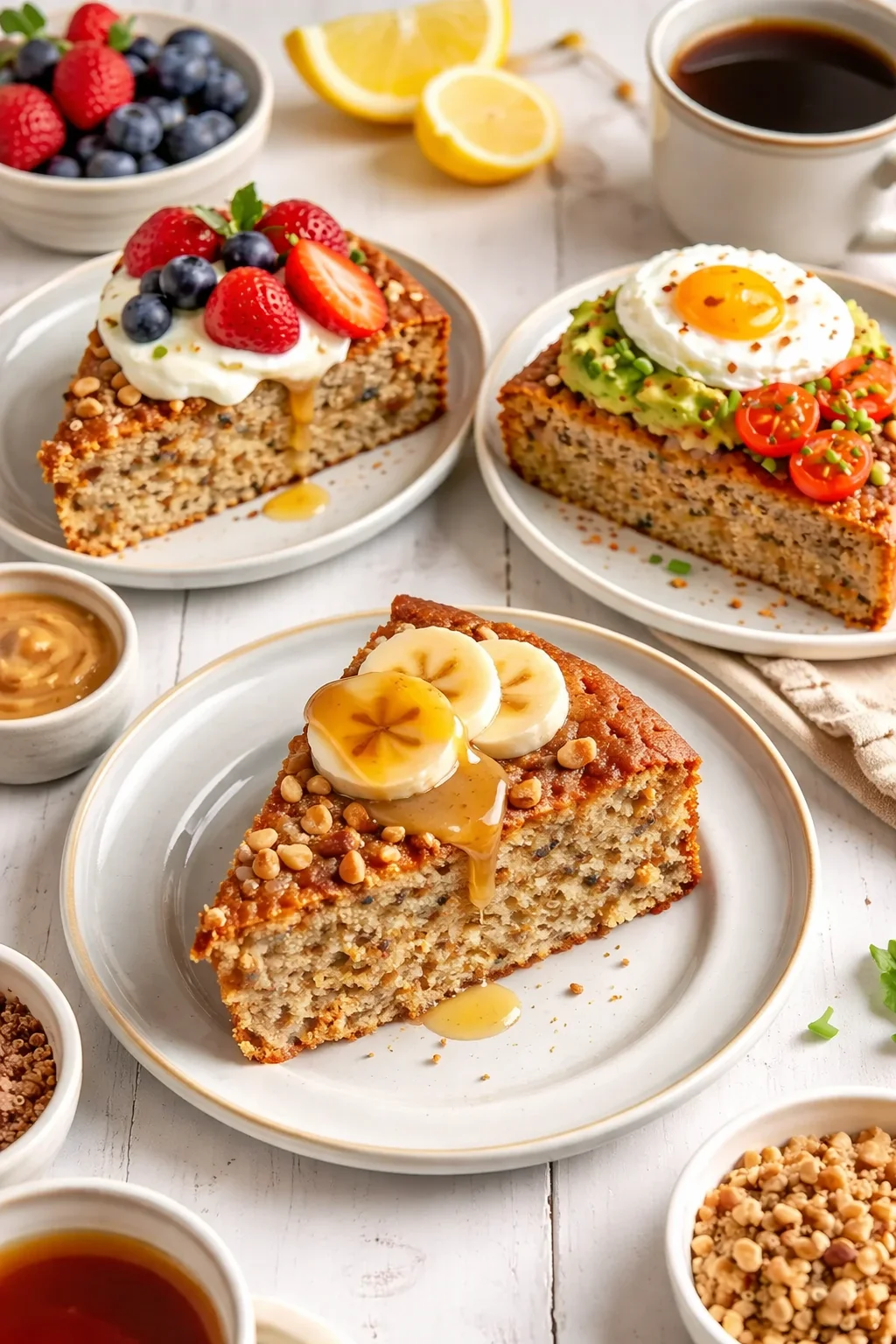 Variation ideas for Nutritious Quinoa Breakfast Cake Recipe - shown in a styled layout