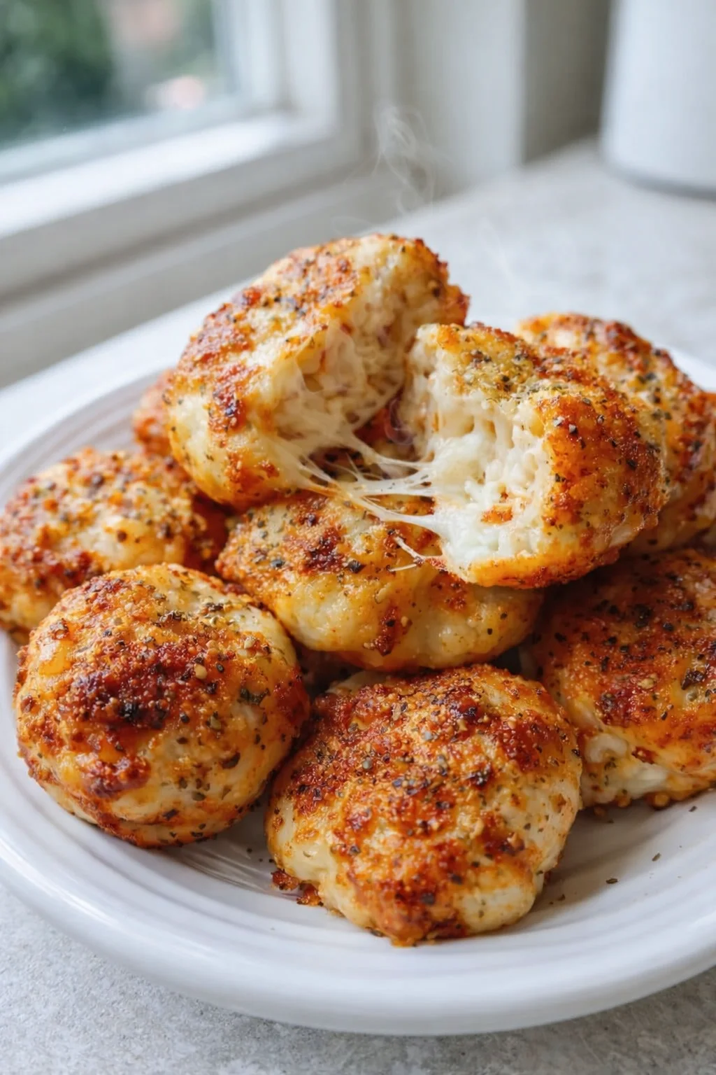 Final plated 30-Minute Cottage Cheese Pizza Bites Your Kids Will Devour served as a hero shot