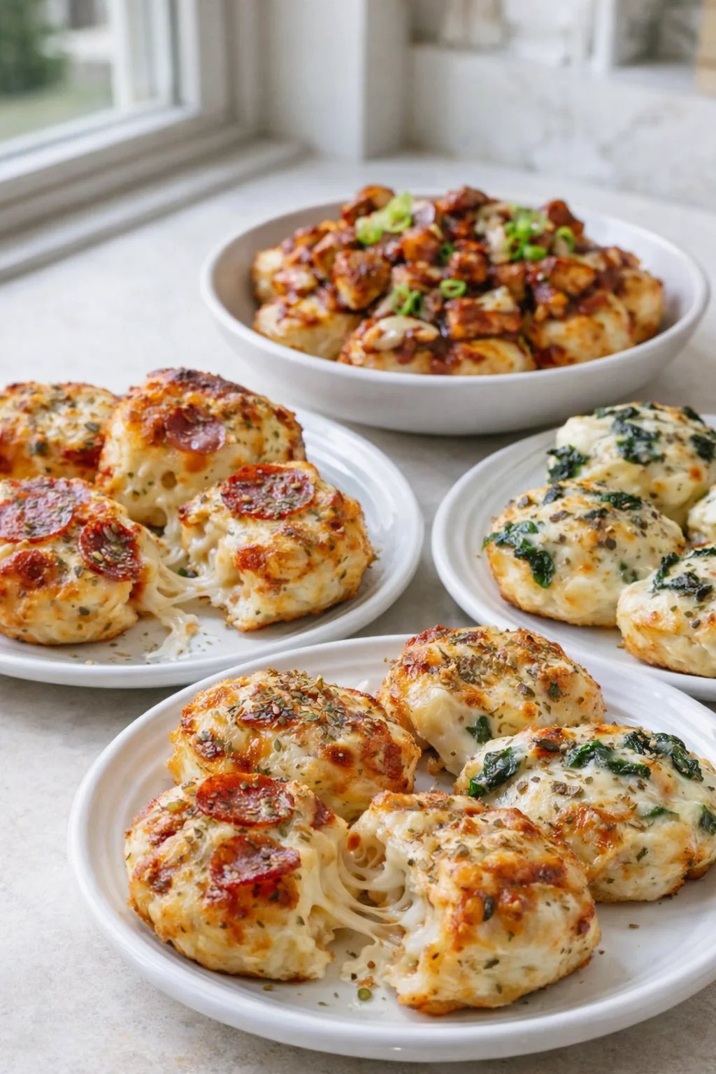 Variation ideas for 30-Minute Cottage Cheese Pizza Bites Your Kids Will Devour shown in a styled layout