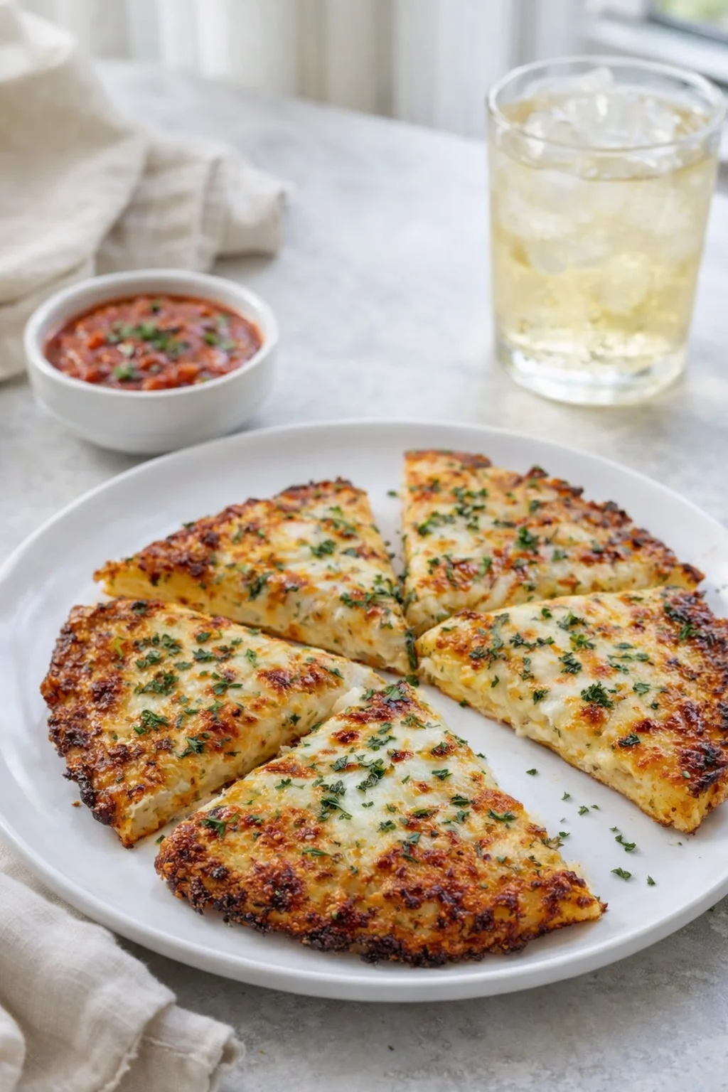 closing_final_dish-placeholder.png Alternative angle of 3-Ingredient Cottage Cheese Pizza Crust: Quick & Easy! served with a pairing