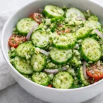 Final plated 10-Minute Refreshing Cucumber Salad That Crushes Summer Heat served as a hero shot