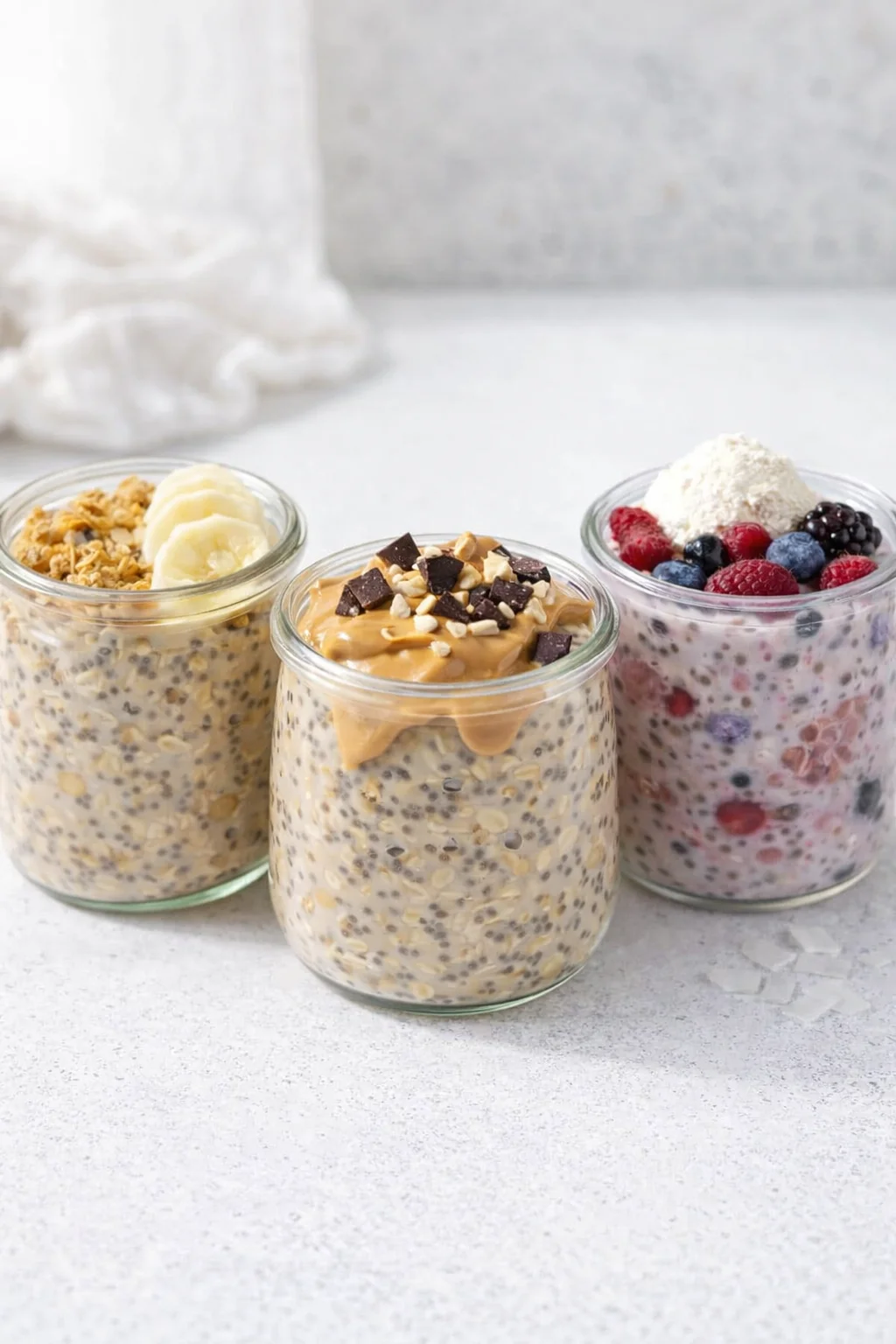 Variation ideas for Brown Sugar Overnight Oats shown in a styled layout