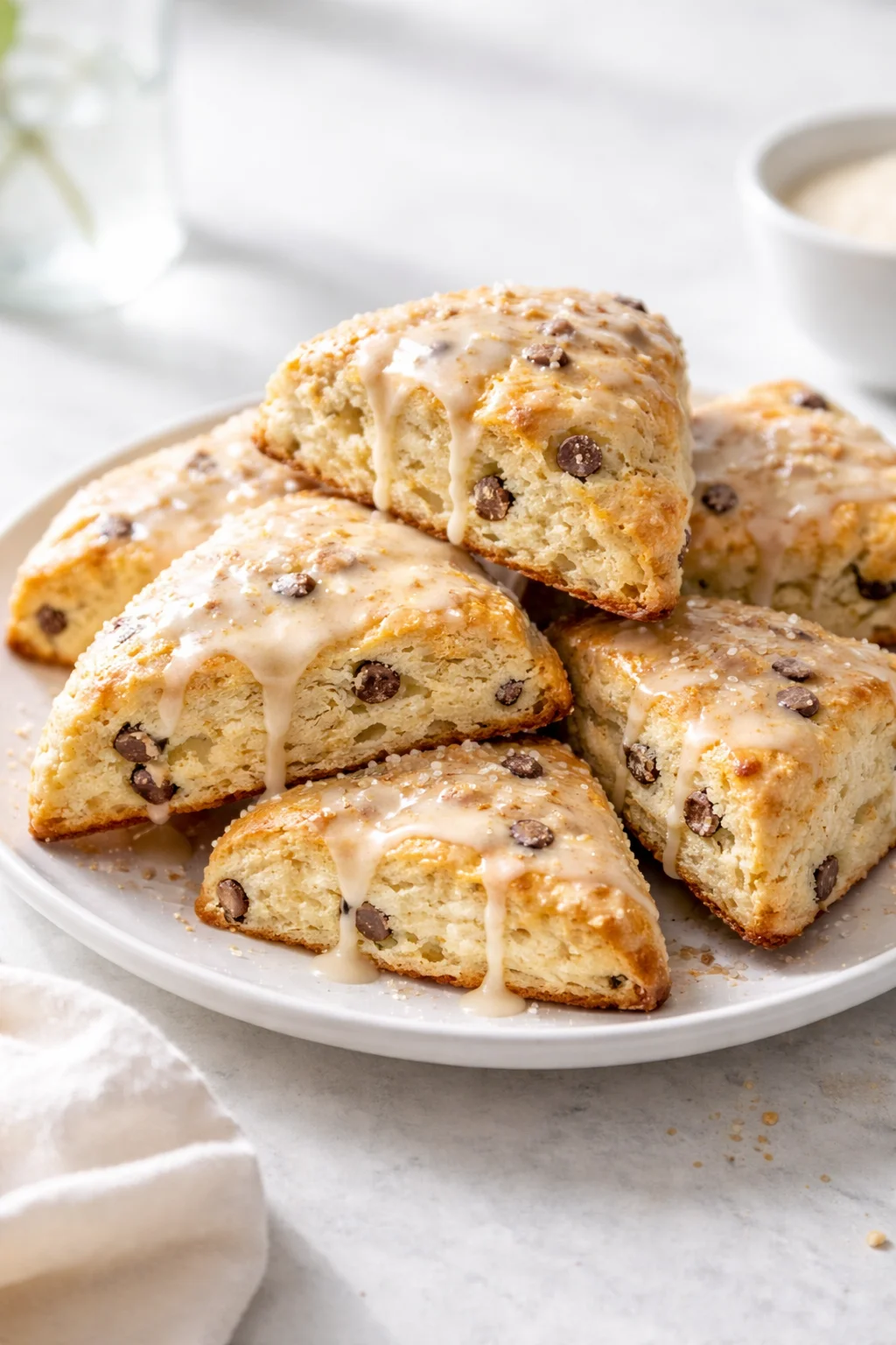 Final plated Irish Cream Scones served as a hero shot