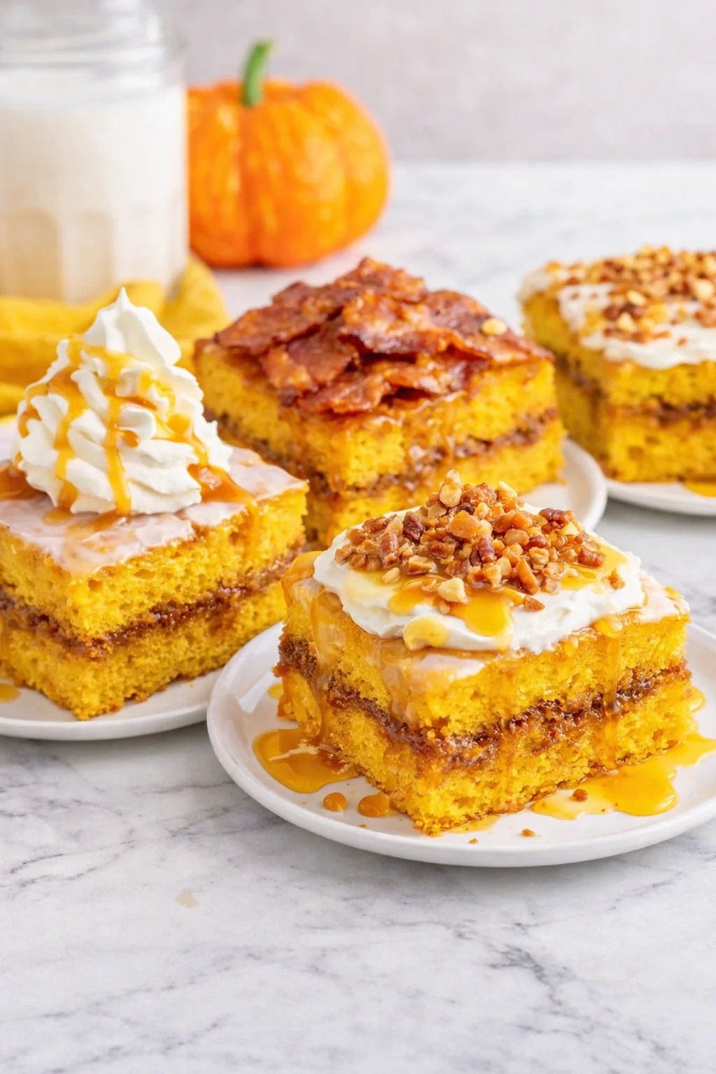 Variation ideas for Pumpkin Honey Bun Cake shown in a styled layout