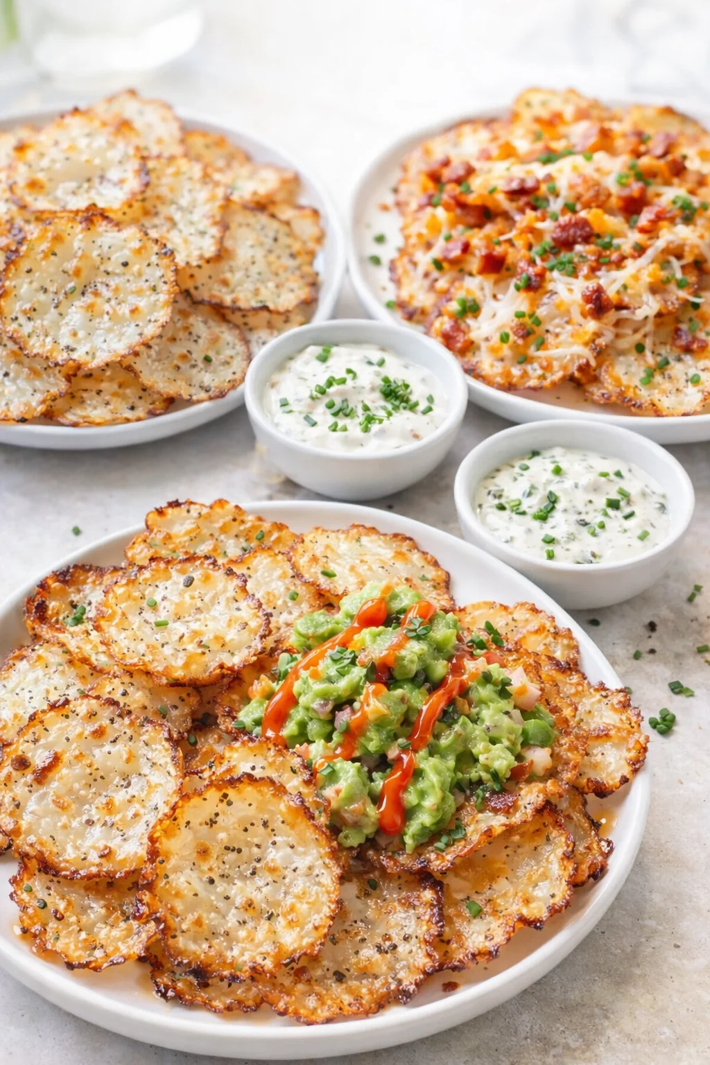 Variation ideas for Easy Cottage Cheese Chips – A Delicious, Guilt-Free Snack shown in a styled layout